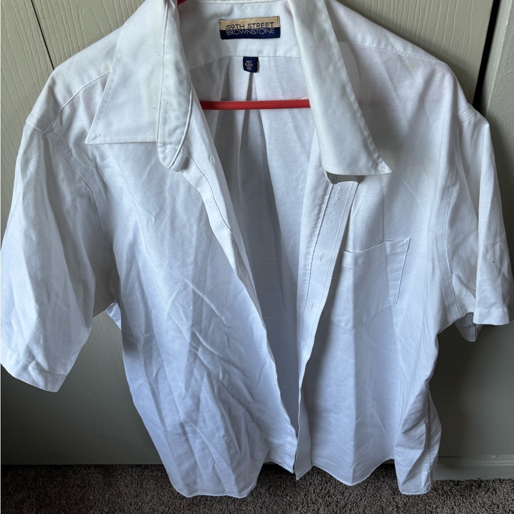 Men's Classic White Button Down Shirt